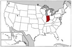 US Map Indiana