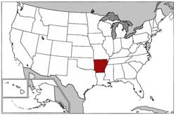 US Map Arkansas